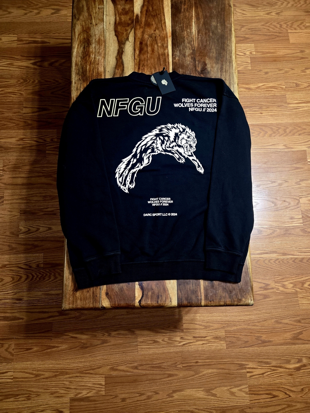 Darc Sport "FIGHT CANCER" Black Crewneck Sweater